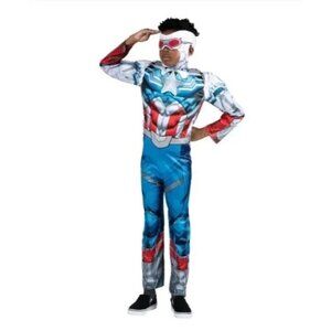 NEW Marvel Avengers Captain America Halloween Costume Boys Large 12-14 Falcon